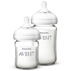 AVENT 新安怡 自然顺畅系列 SCF679/53 玻璃奶瓶对装 125ml+240ml