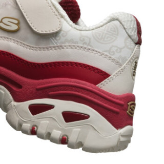 2020春夏新款女童运动鞋 潮流印花魔术贴熊猫鞋664148l 自然色/红色