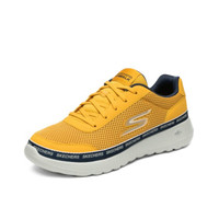 Skechers斯凯奇官方情侣鞋男女同款绑带健步鞋字母串标轻便休闲运动鞋 216031黄色/海军蓝色/YLNV(男款) 40