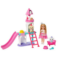 芭比（Barbie）儿童女孩过家家玩具 角色扮演 小凯莉公主宠物游戏套装 GML73