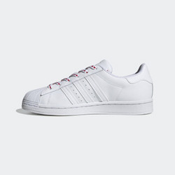 阿迪达斯官网adidas 三叶草 SUPERSTAR W男女鞋爱心款经典运动鞋FV3289 白/一号黑/荣耀粉 36.5(225mm)