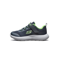 SKECHERS 斯凯奇 男童魔术贴休闲鞋 98120N 海军蓝色/柠檬色