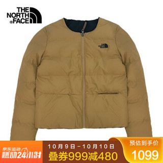 北面羽绒服女20秋冬上新 TheNorthFace双面穿轻便保暖4NH4 173/棕色 L