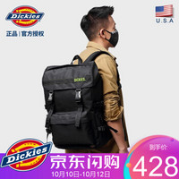 Dickies休闲双肩包男女大容量背包学生韩版潮流时尚书包手提包D20-A2015 黑色