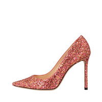 JIMMY CHOO 周仰杰 ROMY 100系列闪光织物高跟鞋 ROMY 100 BOG CANDY POP 38