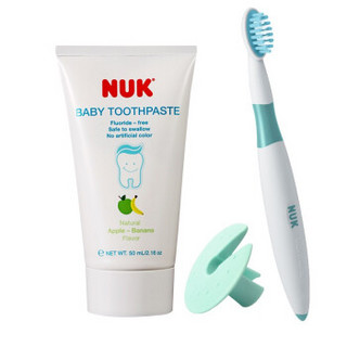 NUK 宝宝牙膏牙刷口腔护理套装（可吞咽食用儿童牙膏、乳齿牙刷）