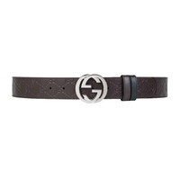 GUCCI 古驰 男士牛皮双G板扣可旋转两用腰带473030-CWCWN-2174 棕色90cm