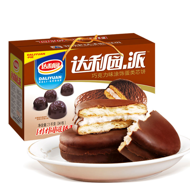 达利园 巧克力派饼干 巧克力味 500g