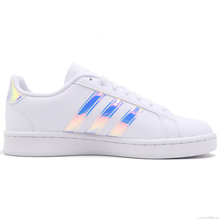adidas NEO GRAND COURT 女士运动板鞋 EE9689 白色/银金属 38