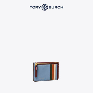 TORY BURCH 汤丽柏琦 PERRY 皮革撞色设计拉链卡包 74902