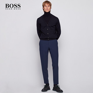 Hugo Boss 雨果博斯 男士高腰抽绳休闲长裤50440836 深蓝色46