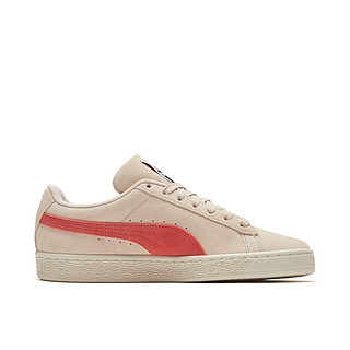 PUMA 彪马 Suede Classic 中性休闲运动鞋 365347-82 米白色/珊瑚红 38