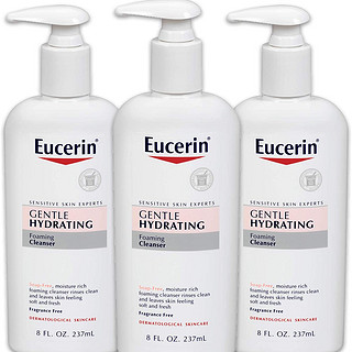 中亚Prime会员： Eucerin 优色林 温和保湿泡沫洁面乳 237ml *3支