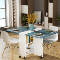 餐桌椅组合可伸缩折叠家用小户型桌子 可移动