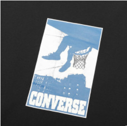 CONVERSE 匡威 All Star 男士运动T恤 10019895 黑色 L