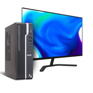 acer 宏碁 商祺 SQX4270 666C 20英寸 台式机 黑色(酷睿i5-10400、GT730、8GB、512GB SSD、风冷)