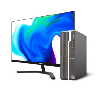 acer 宏碁 商祺 SQX4270 666C 20英寸 台式机 黑色(酷睿i5-10400、GT730、8GB、512GB SSD、风冷)