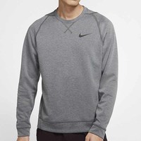 NIKE耐克卫衣男2020秋季新款Dri-FIT速干运动服灰色外套长袖上衣