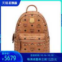 MCM女士涂层帆布铆钉双肩包 MMKAAVE03