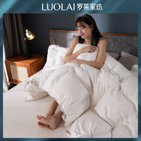 罗莱生活 LUOLAI 家纺秋冬被子被芯单人双人床羽绒被科技阻螨95白鹅绒保暖冬被