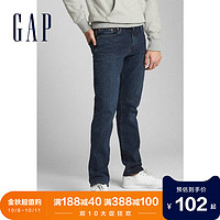 Gap男装弹力直筒休闲牛仔裤秋冬225538 男士修身裤子潮流薄款长裤
