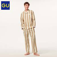 GU极优男装睡衣(条纹)家居服复古长袖长裤睡衣套装314136