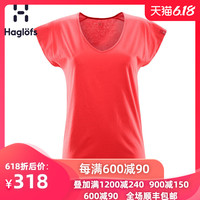 Haglofs火柴棍女款户外棉质短袖舒适休闲T恤603512 欧版