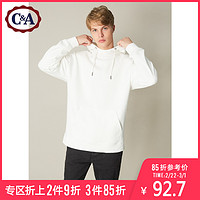西雅衣家 C&AC＆A刺绣加绒宽松情侣卫衣 冬季针织运动衫男女CA200211636