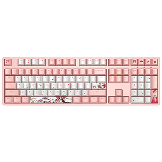 ikbc C210 白无垢 樱 108键 有线机械键盘 粉色 Cherry红轴 无光