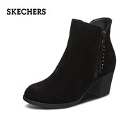 Skechers斯凯奇 女靴铆钉流苏拉链方跟短靴切尔西靴 48459