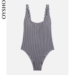 夏日折扣 Oysho 条纹遮肚显瘦连体泳衣沙滩泳衣女 30745382251