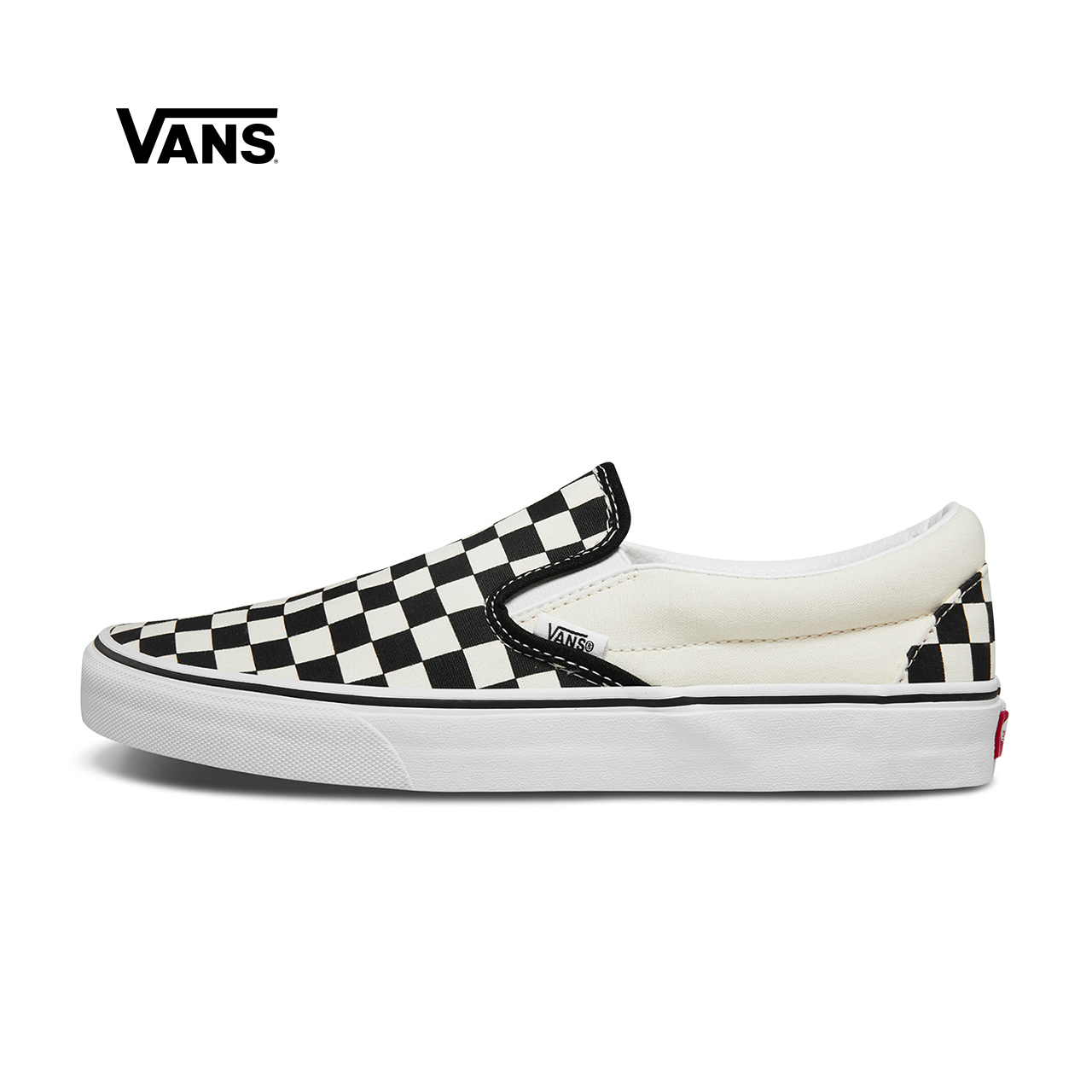 vans范斯 经典系列 slip-on帆布鞋 低帮经典款男女棋盘格官方正品