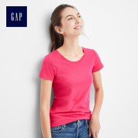 Gap 盖璞 女装夏季修身短袖T恤646444 莫代尔基本款衣服休闲圆领上衣女