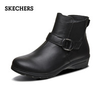 Skechers斯凯奇金属搭扣松糕机车靴时尚女靴休闲靴切尔西靴 49249