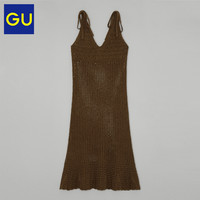 GU极优女装针织镂空吊带连衣裙MNM设计师合作款洋气显瘦326045
