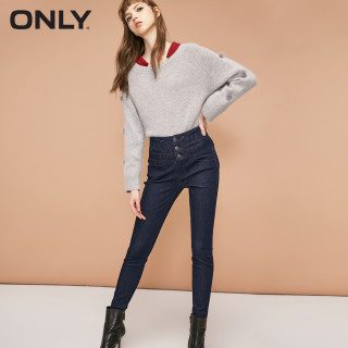 商品only秋季新款高腰高弹紧身牛仔裤女118332525