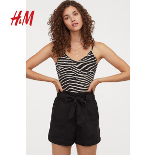 商品hm 女装衣服女夏装 弹力透气连体紧身衣女 0775328