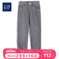 Gap女幼童休闲牛仔裤春490141 松紧腰宽松儿童牛仔长裤潮