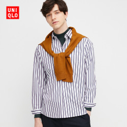 优衣库 UNIQLO 优衣库 431176 男装条纹衬衫