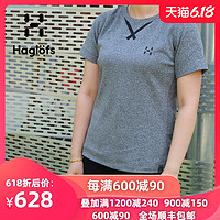 Haglofs火柴棍女款户外都市感圆领休闲短袖T恤604241 亚版