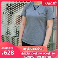 Haglofs火柴棍女款户外都市感圆领休闲短袖T恤604241 亚版