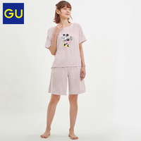 GU极优女装起居套装(短袖)Disney迪士尼合作款夏季复古睡衣324555