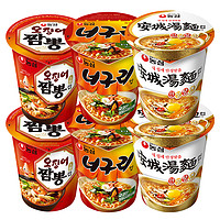 NONGSHIM 农心 杯面组合装 390g (安域汤面*2杯+香辣乌龙面*2杯+海鲜鱿鱼面*2杯)