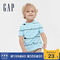Gap男幼童纯棉短袖T恤夏装584180 2020新款童装可爱印花儿童上衣