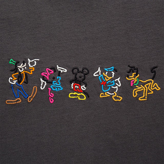 UNIQLO 优衣库 Mickey Art系列男士纯棉圆领卡通印花T恤422549 深灰色S