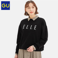 GU极优女装套头卫衣ELLE法国时尚杂志合作款时尚套头衫322334