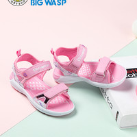 大黄蜂 BIG WASP女童凉鞋2020夏天韩版时尚运动儿童沙滩鞋小童小女孩公主鞋