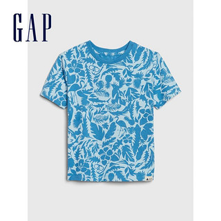 Gap男幼童纯棉童装短袖T恤夏季545379 2020新款可爱印花儿童上衣