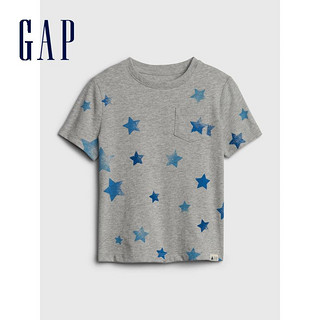 Gap男幼童纯棉童装短袖T恤夏季545379 2020新款可爱印花儿童上衣