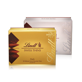 Lindt 瑞士莲 经典薄片巧克力组合装 2口味 125g*6盒（牛奶巧克力125g*3盒+黑巧克力125g*2盒）